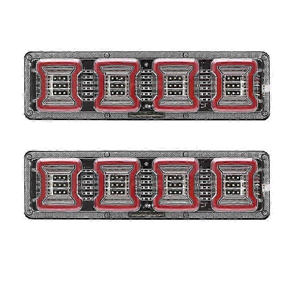 1 Paire De Feux Arrière À Led 12v-24v Pour Camion, Remorque, Bus, Camping-car, Tracteur : Feu Arrière De Freinage, Feu De Recul, Clignotant Em