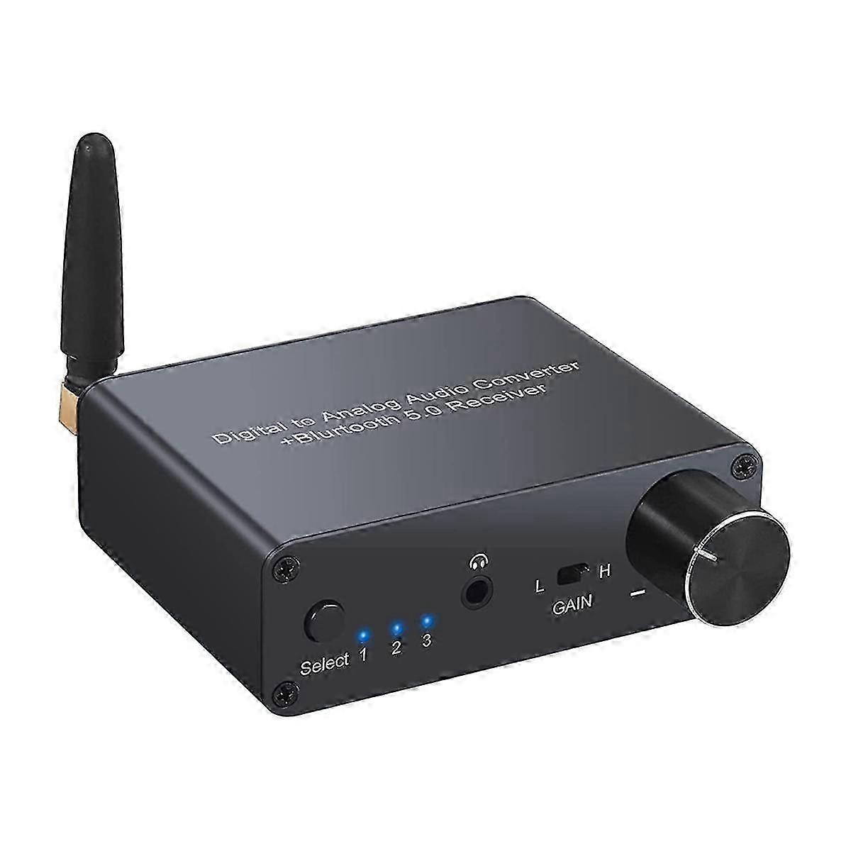 Convertisseur 192 Khz Avec Amplificateur De Casque, Convertisseur Numérique-analogique, Adaptateur Audio 3,5 Mm