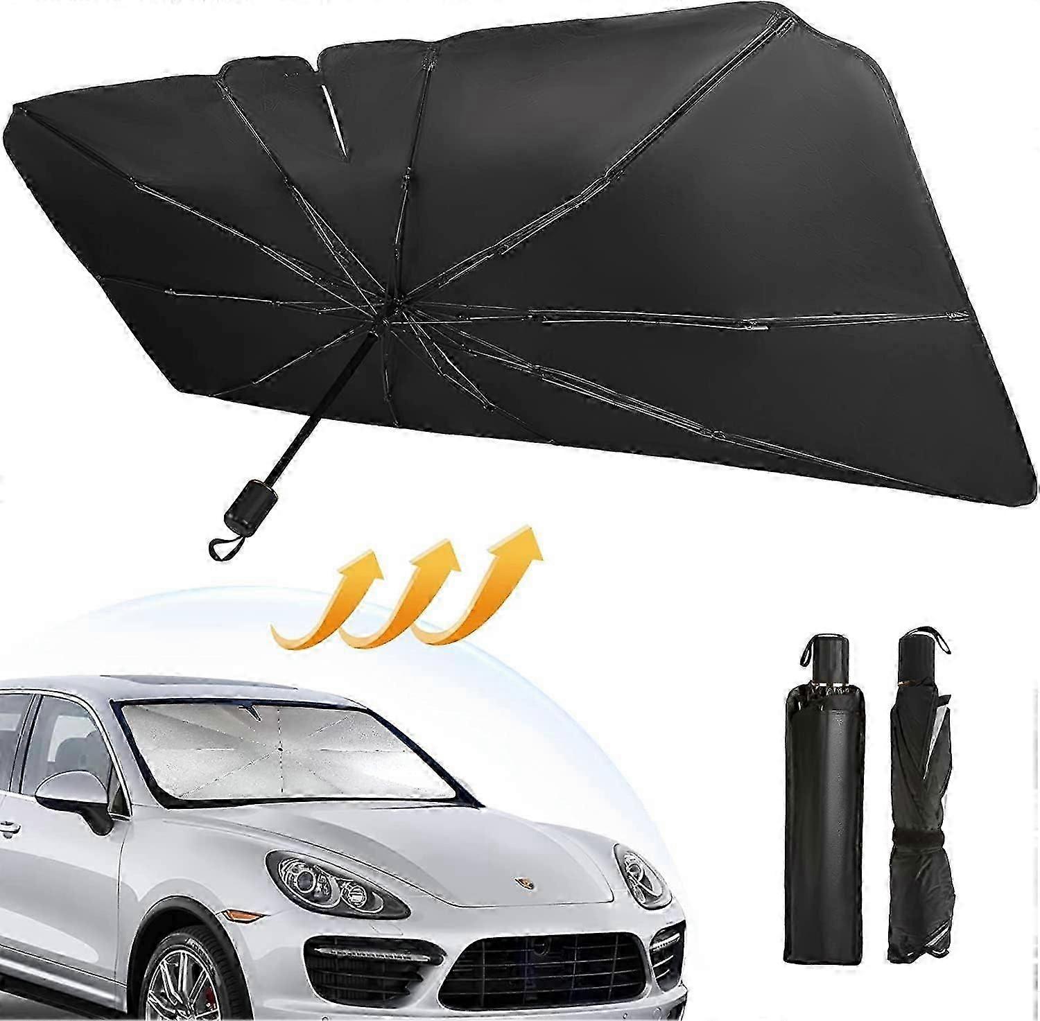 Pare-soleil Pare-soleil Avant De Voiture 125 X 65 Cm, Parapluie Pliable À Rotation 360° Amélioré, Protection Uv Et Isolation Thermique.