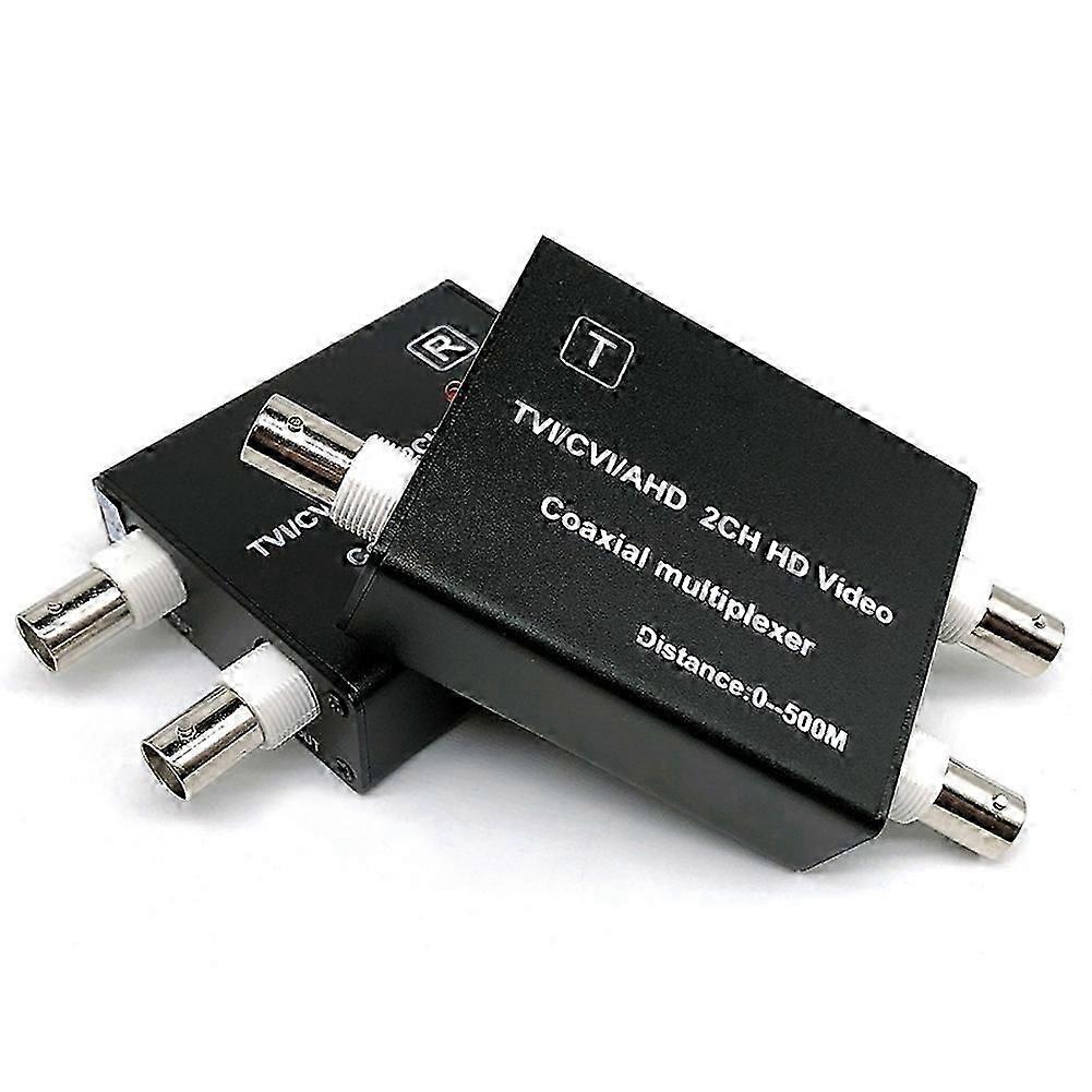 Multiplexeur Vidéo Ahd Tvi Cvi Pour Caméra De Vidéosurveillance, Convertisseur Vidéo Coaxial 2 Canaux Pour Hikvision Hdcvi 1080p Kns