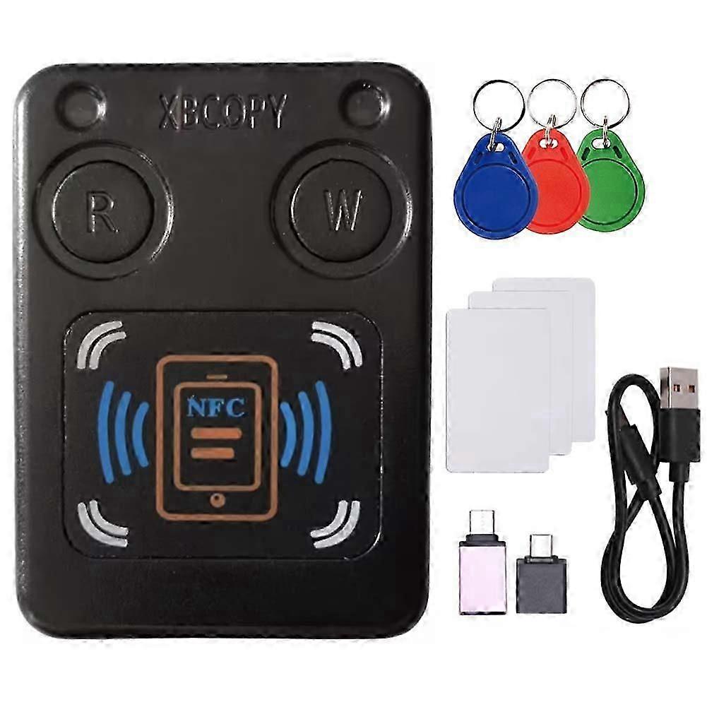 Lecteur/copieur De Cartes À Puce Nfc/rfid + 3 Porte-clés/cartes Uid Ci 13,56 Mo Id 125k 250k 375k Rfid Tok Jg