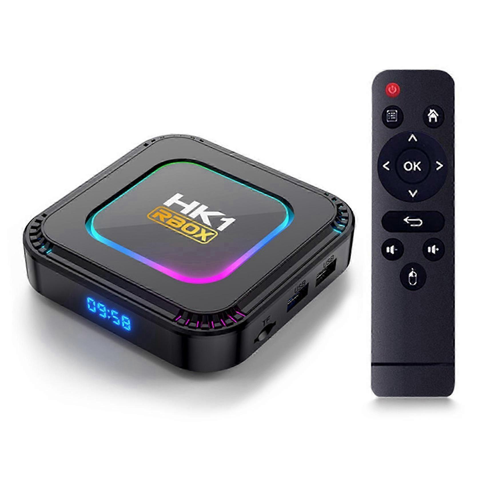 Boîtier Tv Intelligent Android 13 4+64 Go Rk3528 8k Hdr 10 Rgb Avec Wi-fi 6, Bluetooth 5.0, Lecteur Multimédia Vocal, Prise Us Kns