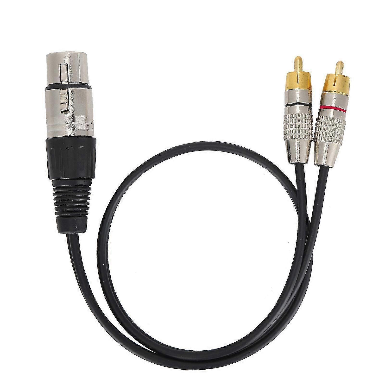 Câble Répartiteur Audio 1 Prise Xlr Femelle Vers 2 Prises Rca Mâles Pour Home Cinéma Et Équipements Audio Professionnels. Câble Intelligent De 0,5 M Avec Prise Femelle.