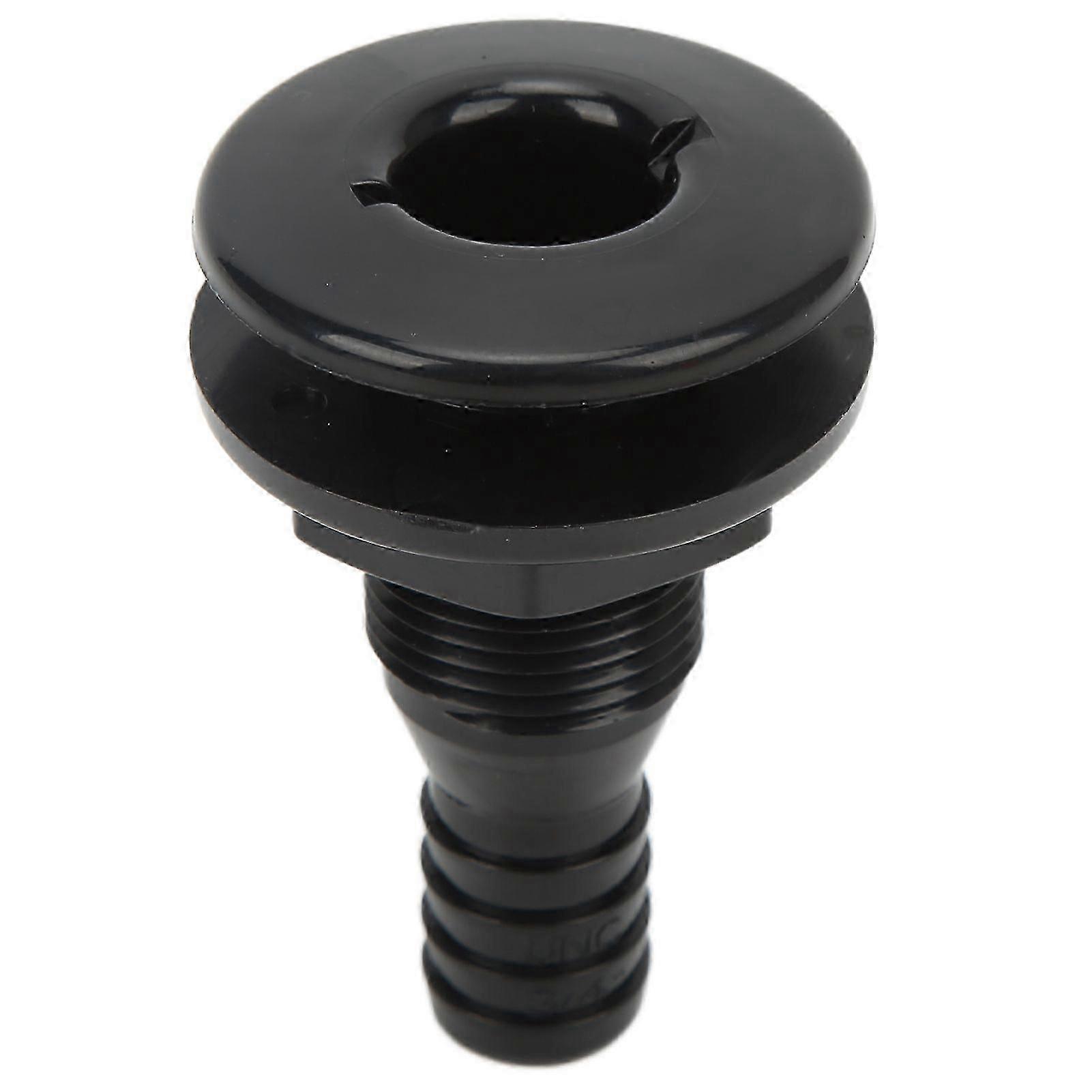 Raccord Traversant De Coque Pour Bateau, Tuyau D'Évacuation En Plastique Abs 3/4 Po, Accessoire De Vidange, Noir Intelligent