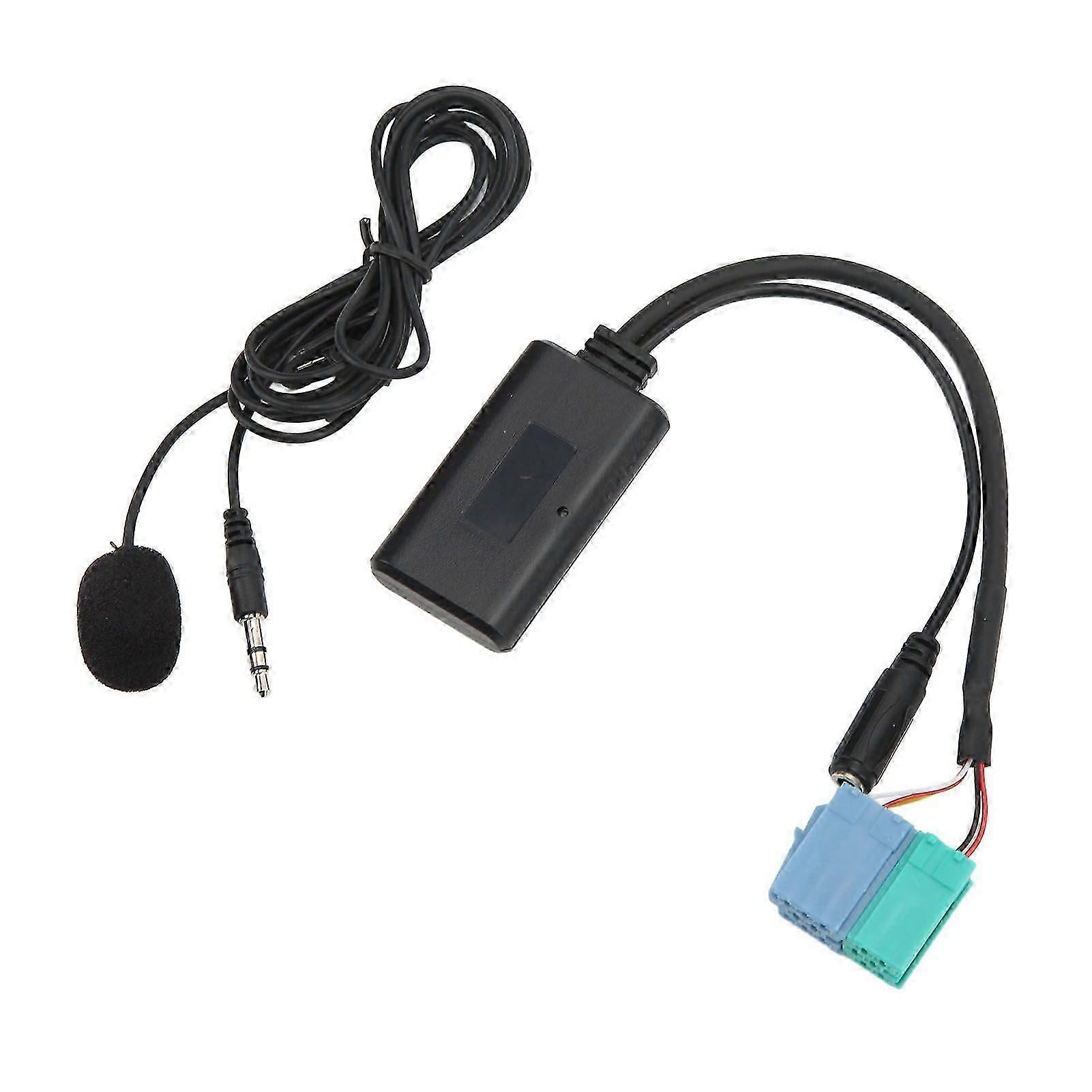 Adaptateur Audio Sans Fil Pour Voiture Avec Entrée Aux, Bluetooth 5.0 Et Microphone, Compatible Avec Becker Intelligence.