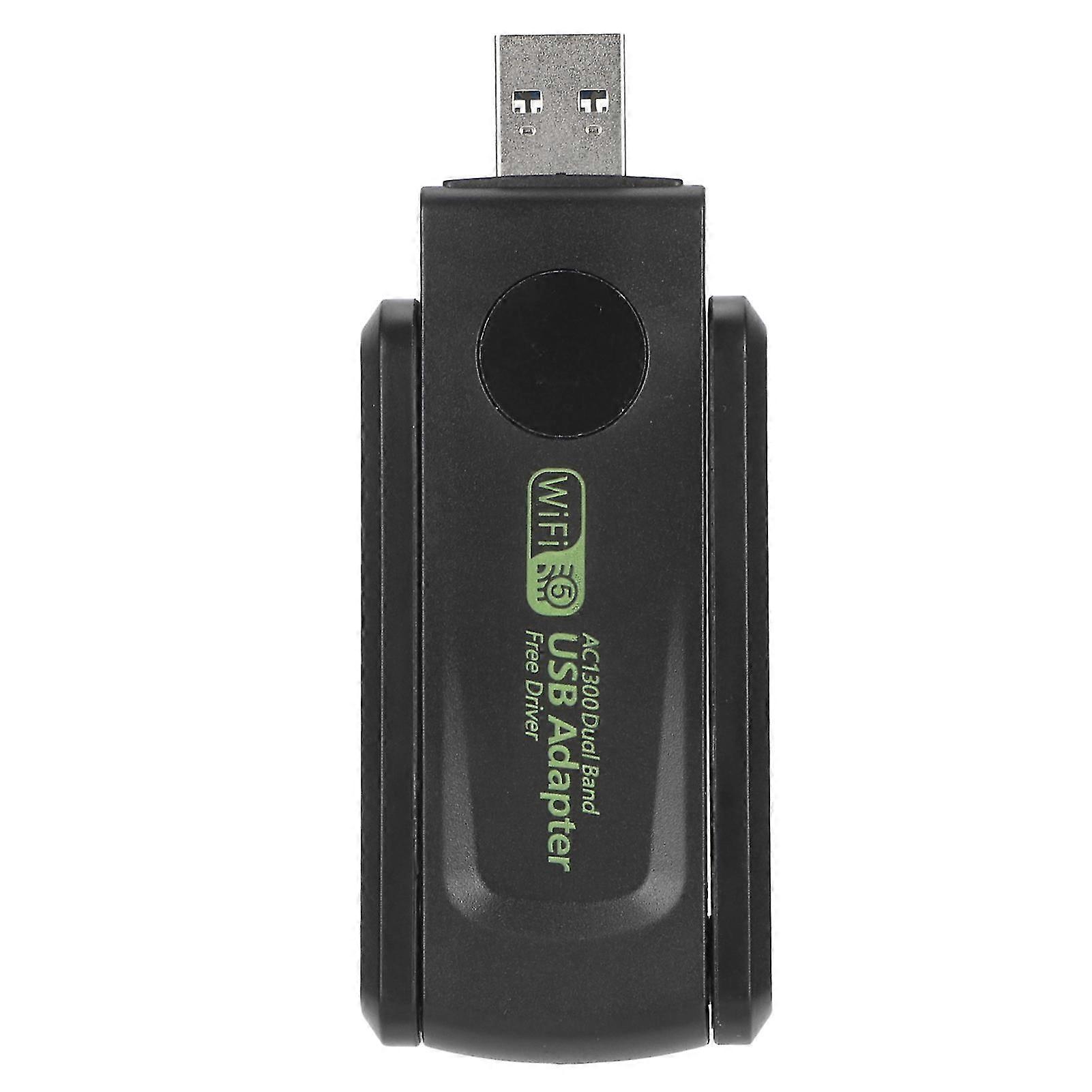 Adaptateur Réseau Sans Fil 1300 Mbps 2,4 Ghz/5 Ghz Double Bande Avec Antenne À Gain Élevé, Adaptateur Wi-fi Usb 3.0 Pour Pc Fo
