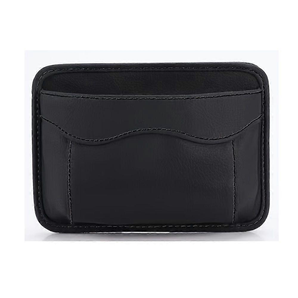 Sac De Rangement Pour Voiture (cordon Noir) Avec Dos Adhésif, Pochette De Rangement Latérale Suspendue Pour Téléphone Portable Et Autres Objets Essentiels