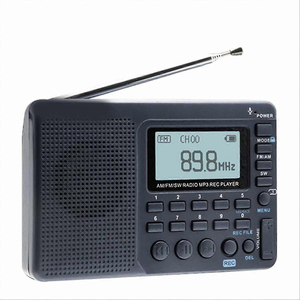 Radio Portable Retekess V115, Bandes Fm/am/sw, Enregistreur Usb, Pa