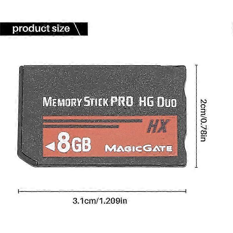 Carte Mémoire Memory Stick Ms Pro Duo Hx 8 Go Pour Appareil Photo Sony Psp Cybershot