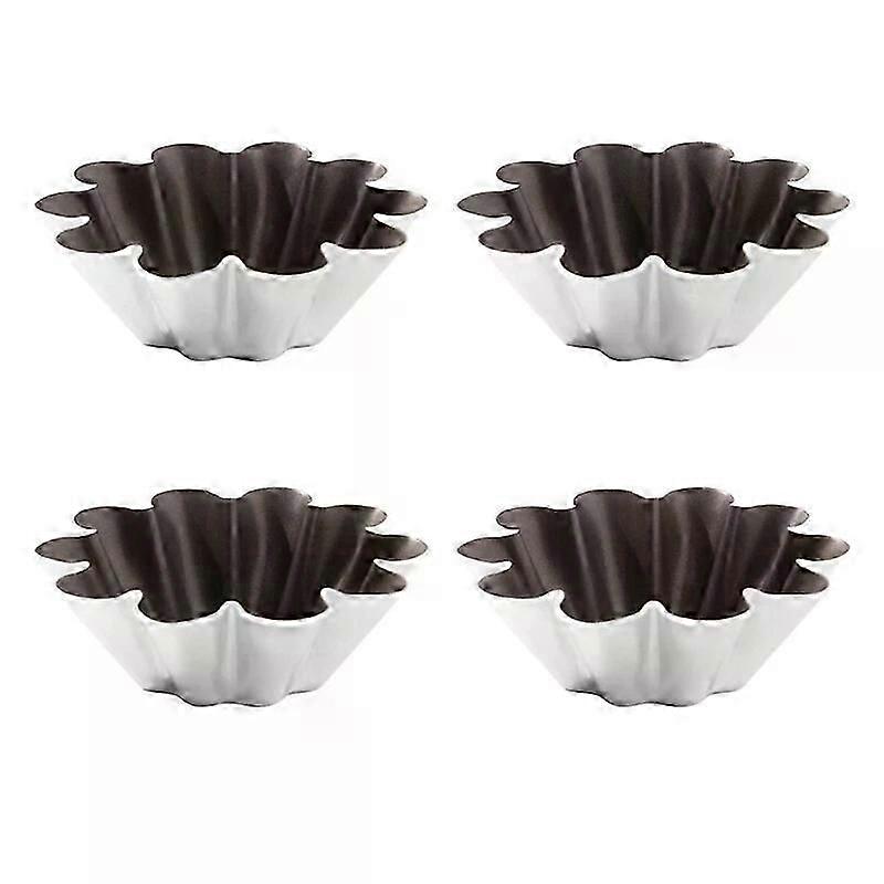 Moules À Tartelettes Aux Œufs, Lot De 4 Petits Moules À Pâtisserie Pour Cupcakes, Gâteaux, Muffins Et Biscuits.
