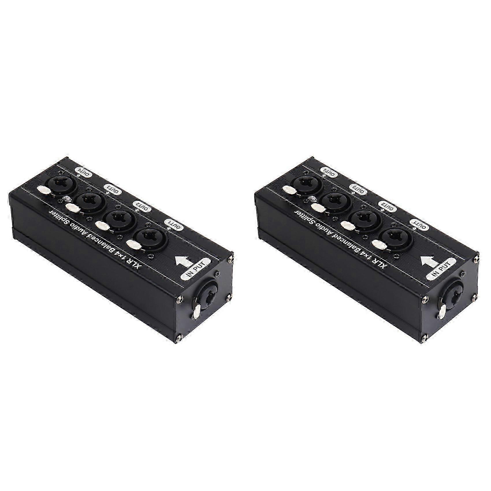 Répartiteur Audio Symétrique 2 Xlr (1x4), 1 Entrée, 4 Sorties, Bidirectionnel (ek)