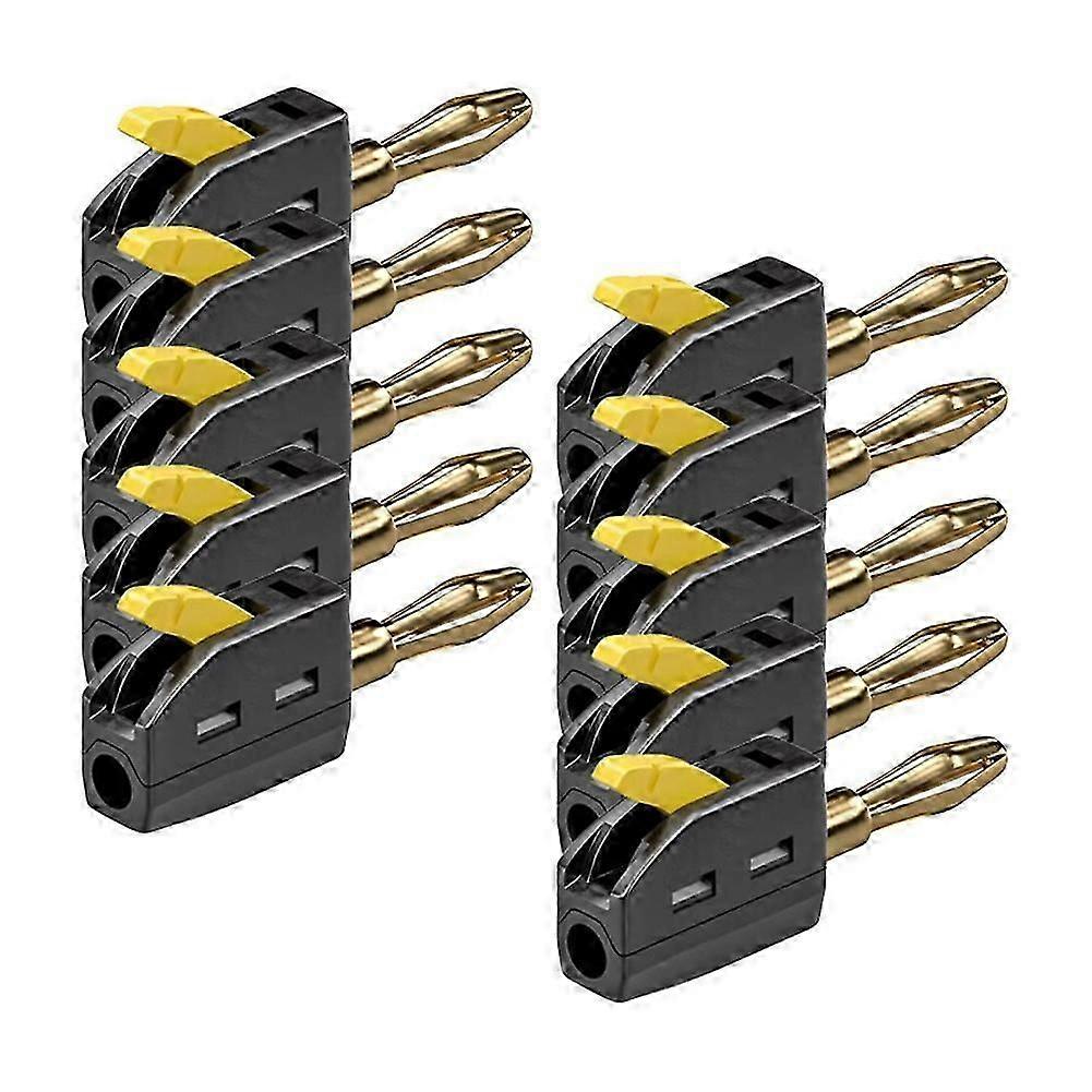 Lot De 10 Connecteurs Banane 4 Mm À Connexion Rapide, Sans Soudure, 32 A, Avec Insertion Directe Qaq