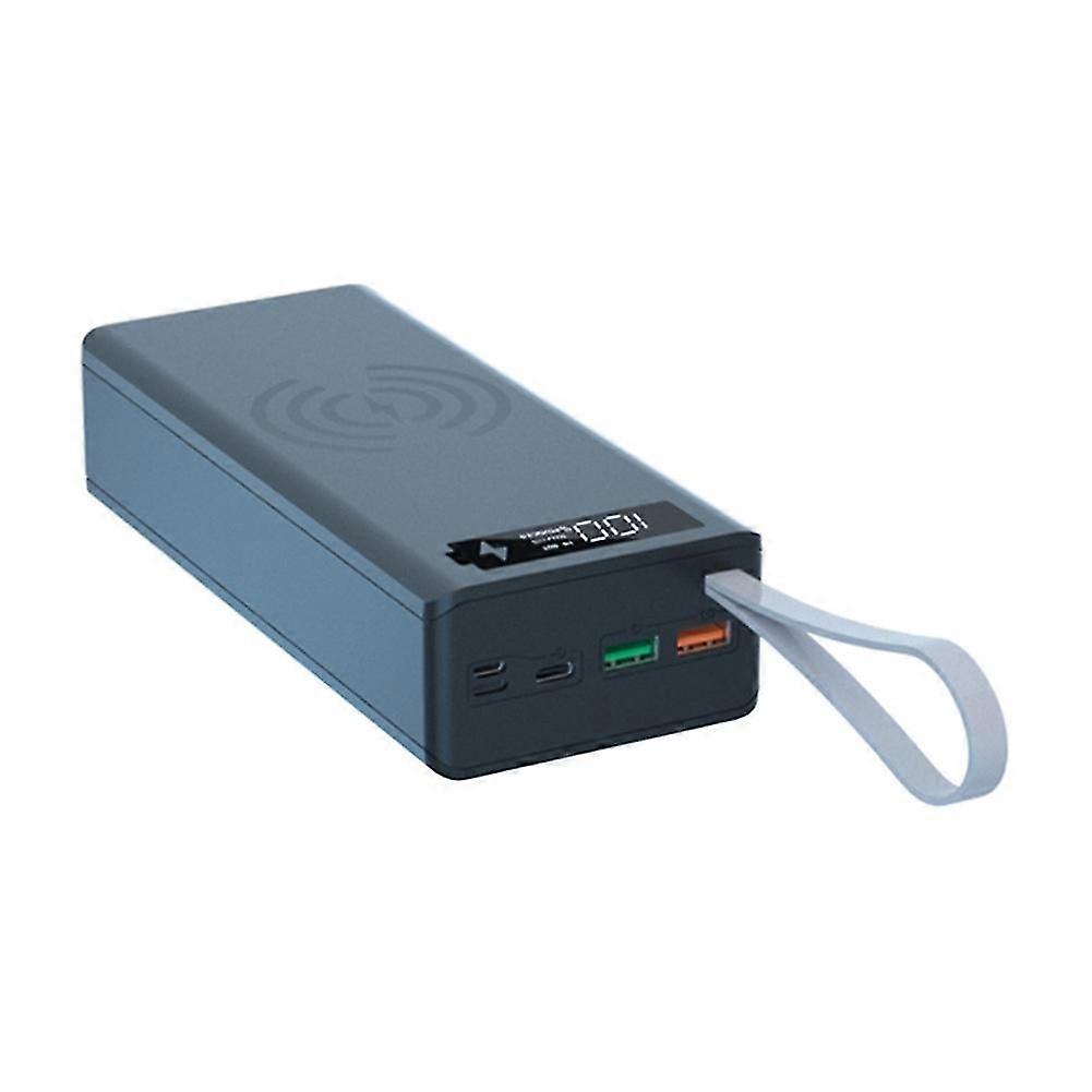 Boîtier De Chargeur Pour 16 Batteries 18650, Étui De Rangement Pour Batterie Externe, Double Port Usb, Écran Lcd, Compatible Avec La Charge Rapide Et Sans Fil, Noir.