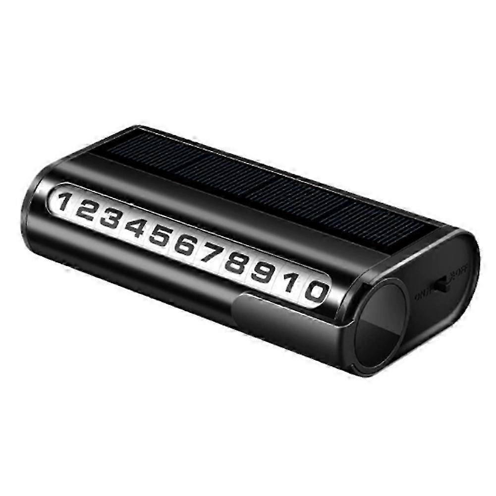 Plaque D'Immatriculation Lumineuse Pour Parking, Carte De Stationnement Automatique À Recharge Solaire, Arrêt Temporaire, Carte Avec Numéro De Téléphone Fdq