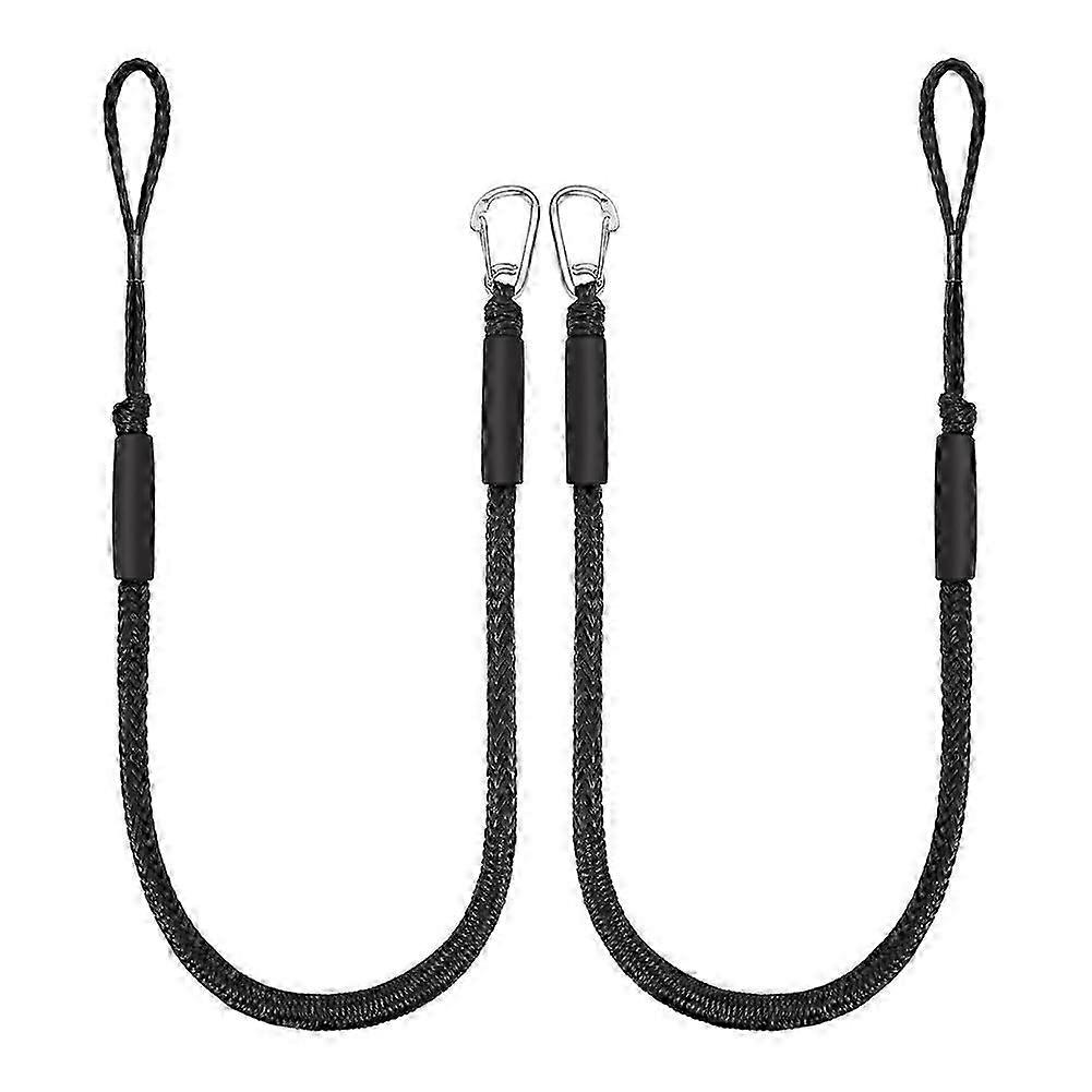 Lot De 2 Amarres Élastiques De 1,2 M Pour Bateaux, Corde D'Amarrage Robuste Avec Clip En Acier Inoxydable Pour Jet Qaq