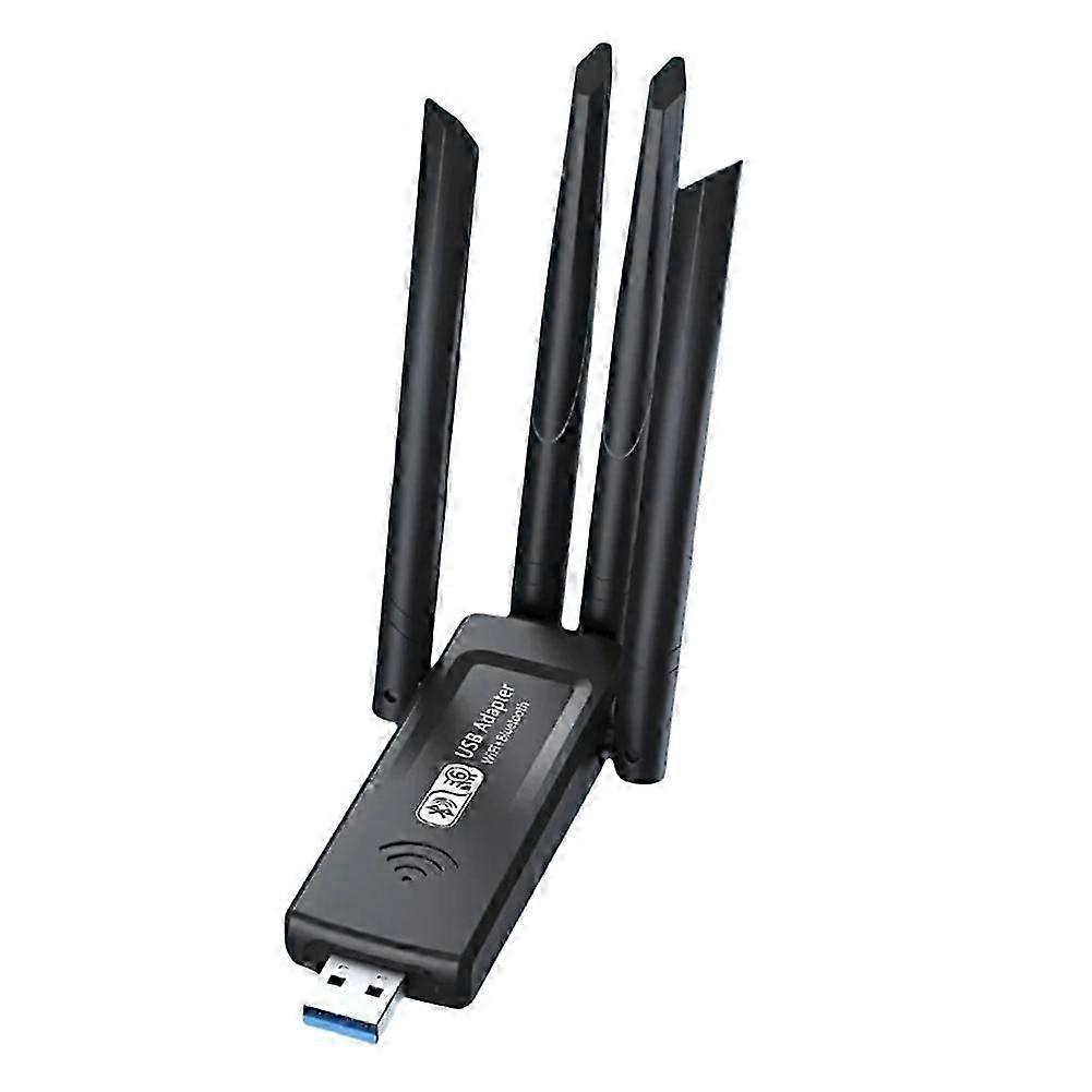 Carte Réseau Wi-fi 1300 Mbps 2,4 Ghz/5 Ghz Avec Dongle Bluetooth 5.4 Ax1300 Usb Et Récepteur Sans Fil À 4 Antennes Pour Pc, Ordinateur Portable Et Pa