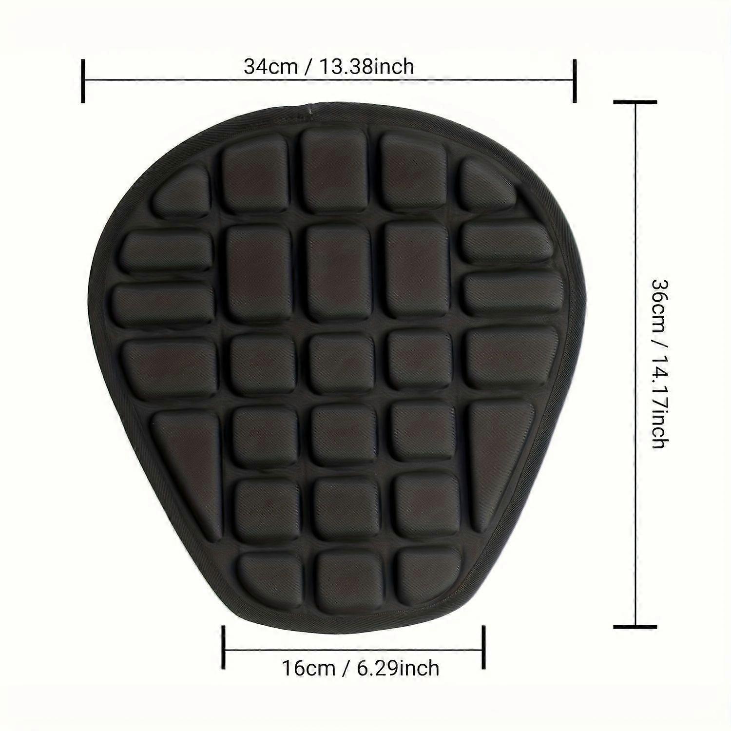 Coussin De Siège 3d En Gel Avec Absorption Des Chocs, Surface Antidérapante Douce, Pour Motos Et Scooters Électriques, 34 X 36 X 16 Cm
