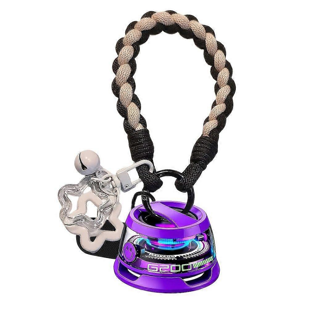 Mini Enceinte Portable Avec Fixation Magnétique, Bandoulière Amovible, Appairage Sans Fil, Son Stéréo, Lumières Multicolores, Chargement Usb-c Et Basses.