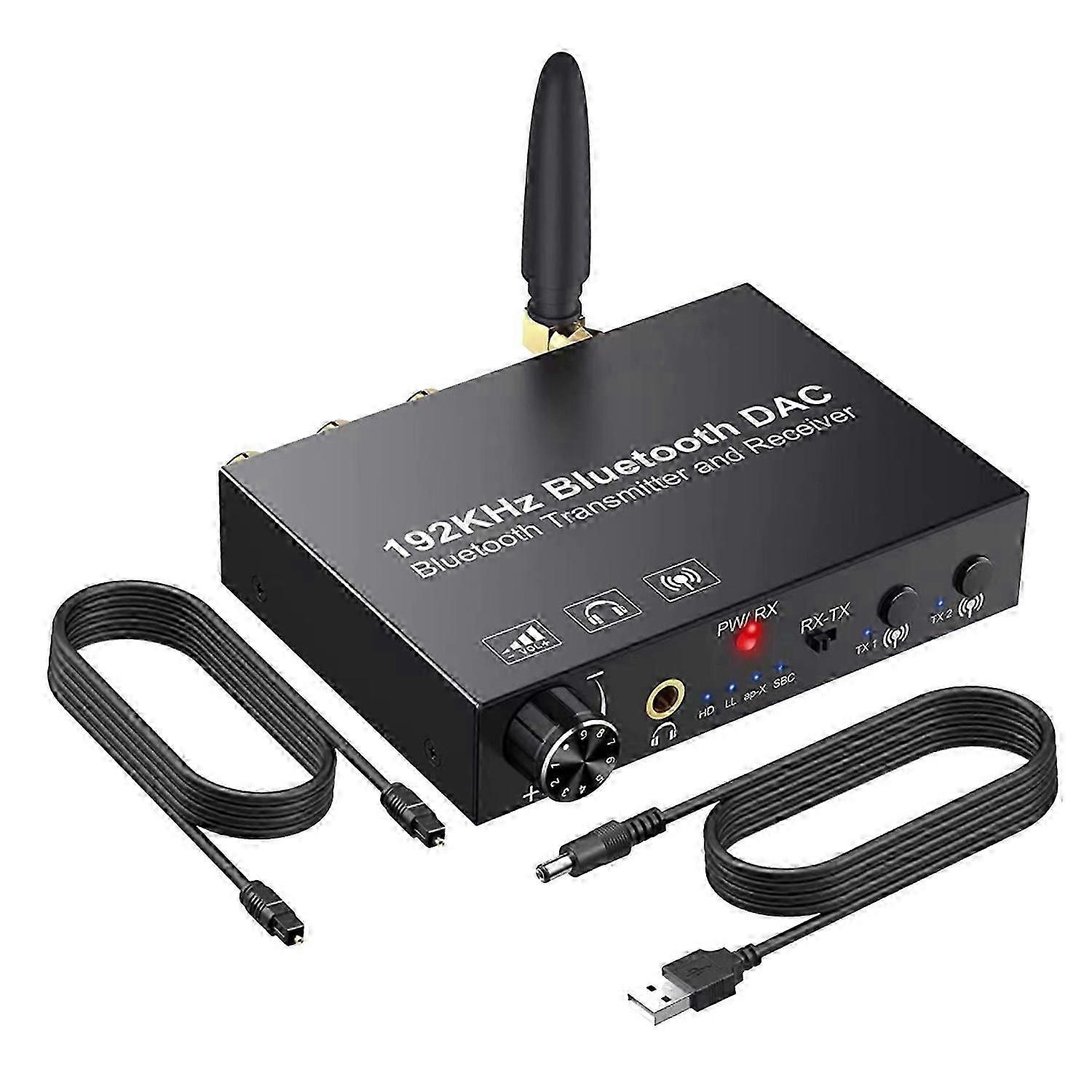 Convertisseur Numérique-analogique (dac) Bluetooth 192 Khz, Émetteur-récepteur Audio Sans Fil, Adaptateur Optique Coaxial Vers Analogique Pour Tv De Haute Qualité
