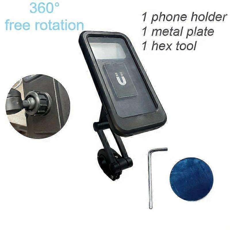 Support Magnétique Pour Téléphone De Moto, Support Étanche À Rotation À 360° Pour La Navigation Sur Vélos Électriques, Scooters Et Vtt, Accessoires De Plein Air
