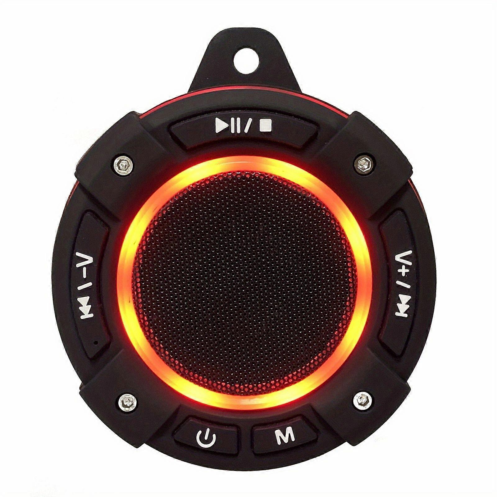 Enceinte Bluetooth Portable Avec Jeux De Lumière Led, Radio Fm Et Ventouse, Son Stéréo Puissant Sans Fil, Basses Profondes Pour La Plage, La Piscine, Les Fêtes Et Les Vélos.