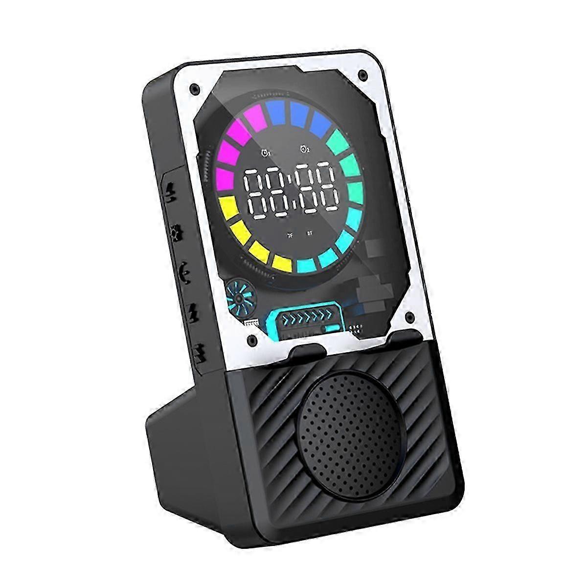 Support De Téléphone Portable Avec Haut-parleur À Induction Intelligent Portable, Lumière Rgb, Bluetooth Sans Fil Et Alarme