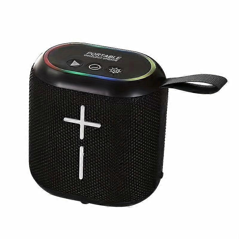 Enceinte Sans Fil Portable Avec Caisson De Basses, Commandes Tactiles Et Emplacement Pour Carte Tf, Éclairage Rgb Compact, Base Antidérapante Pour Les Fêtes À La Maison Et Le Camping