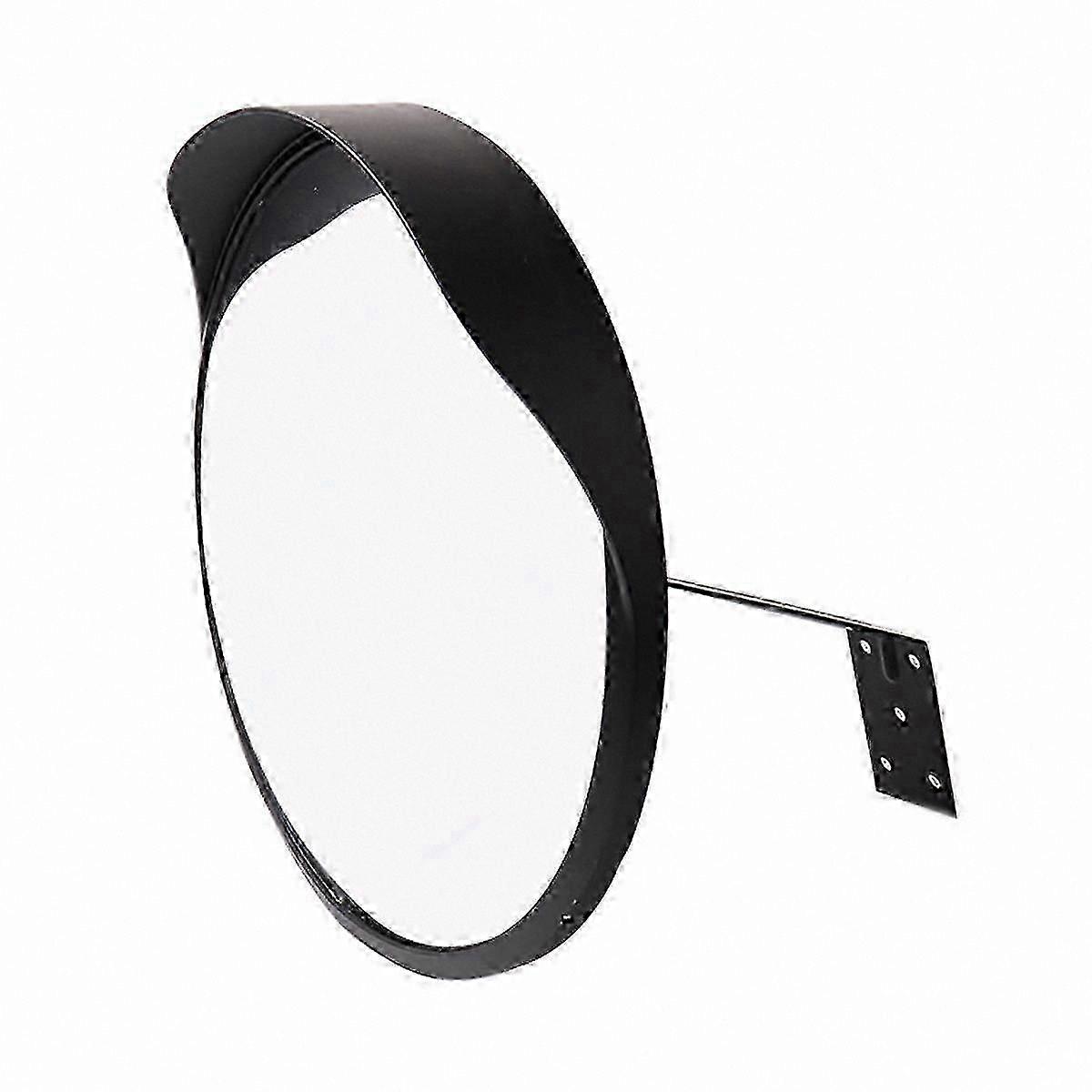 Rétroviseur De Signalisation 30 Cm, Conception Résistante Aux Intempéries, Usage Intérieur Et Extérieur, Qualité Professionnelle, Finition Noire