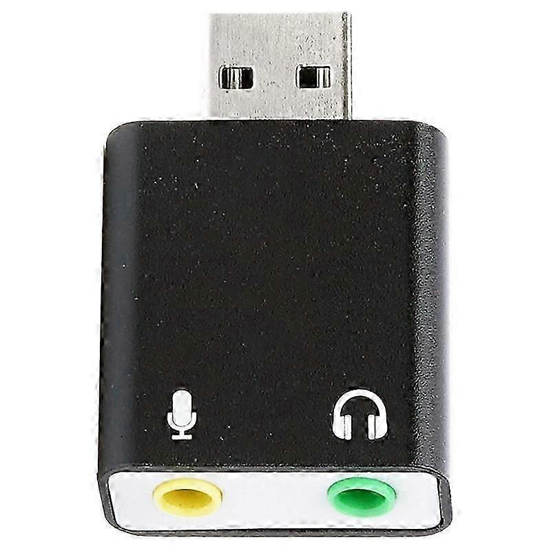 Adaptateur Audio Externe Stéréo Usb 2.0 Vers Microphone Trs 3,5 Mm Pour Pc Et Mac : Entrée Usb Vers Casque Trs 3,5 Mm De Haute Qualité.