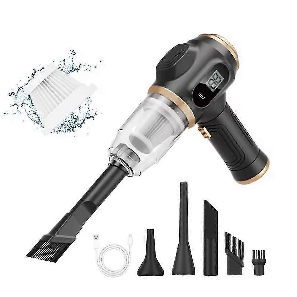 Aspirateur Et Souffleur De Voiture 2 En 1, Aspiration Puissante, Batterie Rechargeable 4000 Mah Pour Un Nettoyage Complet De Votre Véhicule (fdq)