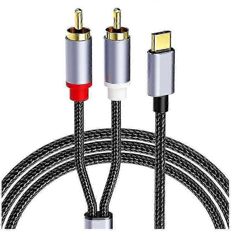 Câble Convertisseur Stéréo Usb-c Vers 2 Rca De 1 M