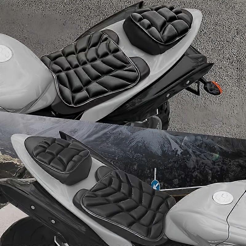 Coussins De Selle Moto En Gel 3d Matelassé En Losanges, Lot De 2, Respirants Et Absorbant Les Chocs, Résistants Aux Hautes Températures, Pour Motos, Vélos Électriques Et Vélos.