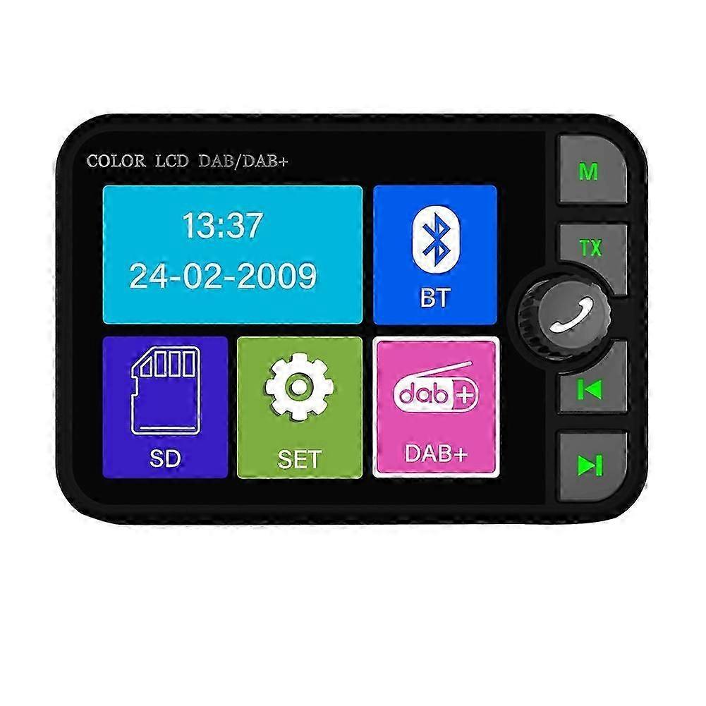 Autoradio Dab/dab+ Avec Écran Lcd 2,4 Pouces, Lecteur Mp3 Bluetooth Et Radio Fm Numérique Pour Véhicules Européens (fdq)