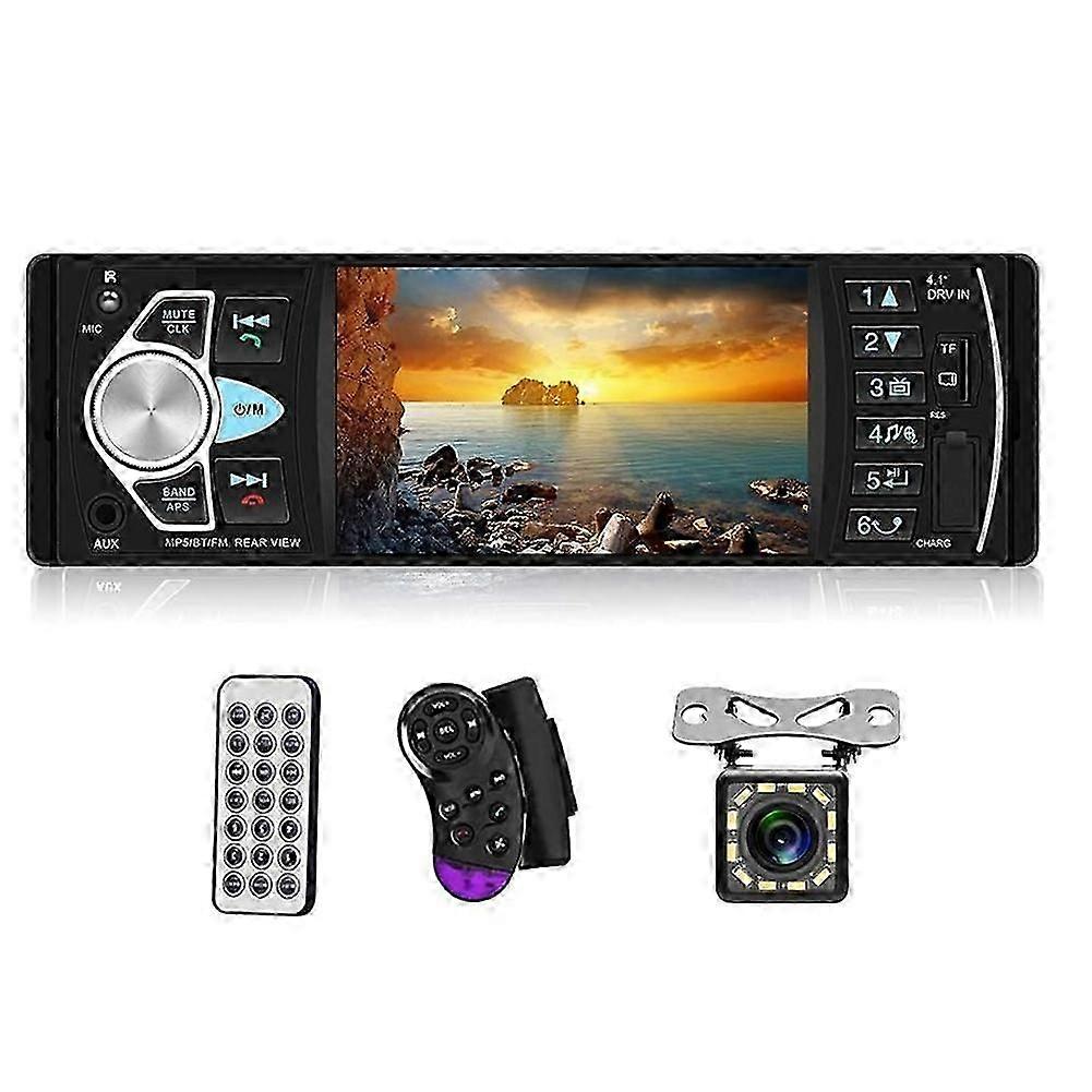 Autoradio 1 Din Stéréo Mp5 Avec Bluetooth, Fm Et Usb, Écran 4,1 Pouces, Compatible Avec La Caméra De Recul Mirrorlink Et Les Commandes Au Volant.