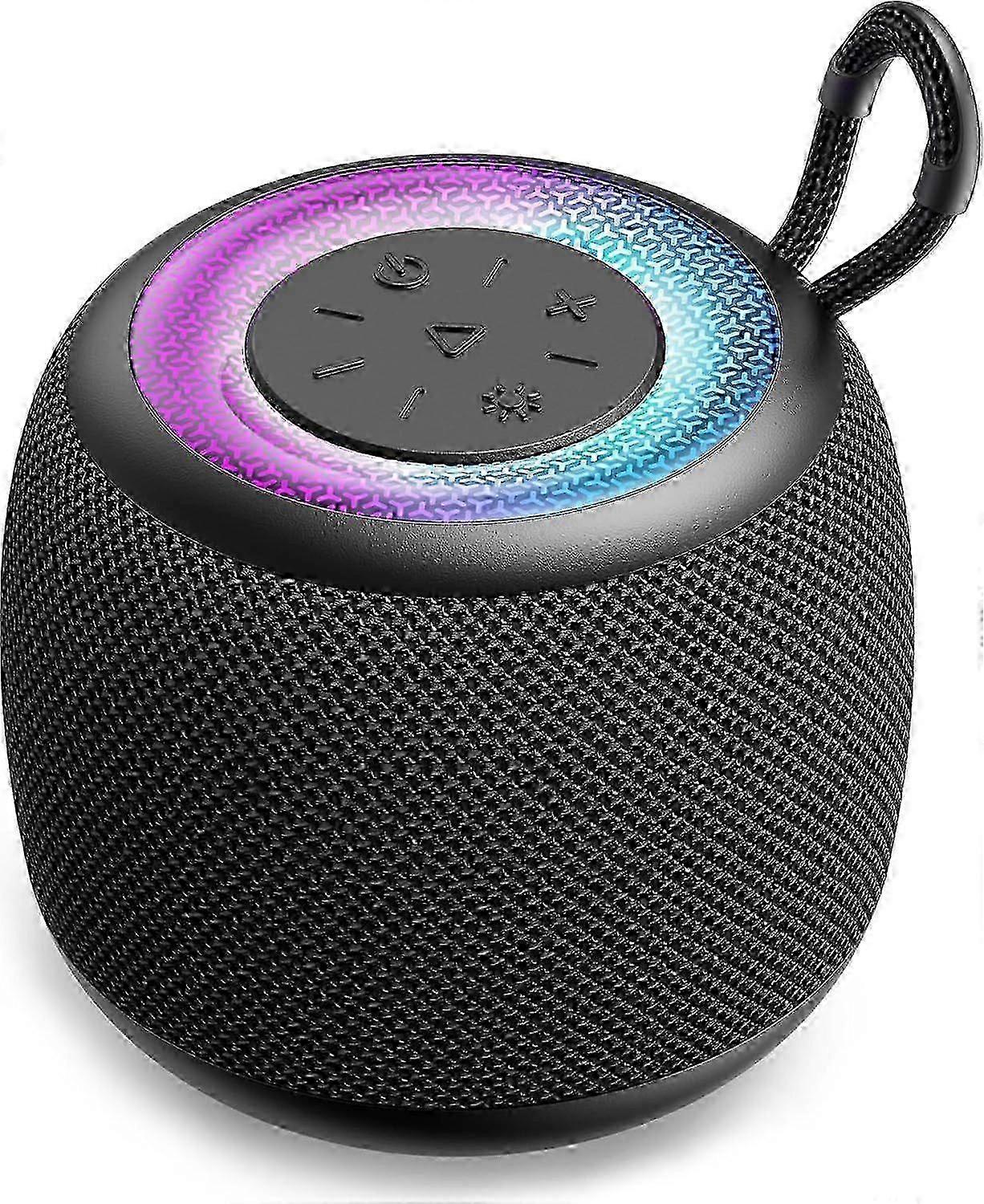 Mini Enceinte Bluetooth Portable Sans Fil Pour L'Extérieur Avec Lumières Rgb, Son Surround Stéréo 360°, Basses Profondes, Bluetooth V5.3, Format De Poche, Compatible Avec Les Douches Et Autres Espaces