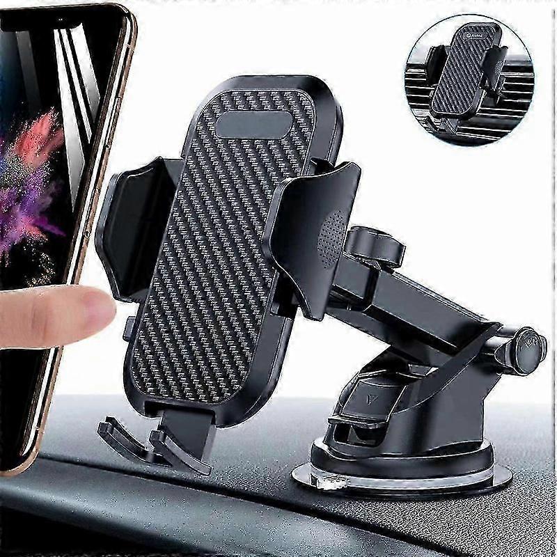 Support De Téléphone De Voiture 3 En 1 Avec Ventouse Et Fixation Pour Grille D'Aération