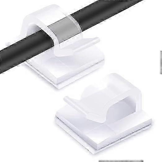 Lot De 60 Attaches De Câbles Adhésives, Gestion Des Câbles, Clips De Câbles Auto-adhésifs, Clips Pour Câbles Électriques, Pour La Gestion Des Câbles, Transparents Et De Haute Qualité