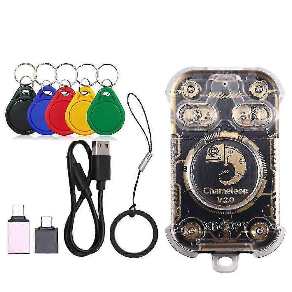 Chameleon V2.0 Lecteur De Puces Rfid À Puce Intelligente Émulateur Duplicateur Nfc + Porte-clés 5xcuid 125k 13,56 Mhz Carte De Fdq