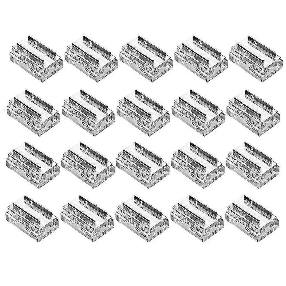 Lot De 20 Connecteurs Pour Rubans Led Cob/smd 2835/3528 À 2 Broches De 8 Mm (droits, Angles, Connecteurs Ruban-à-s Qaq)