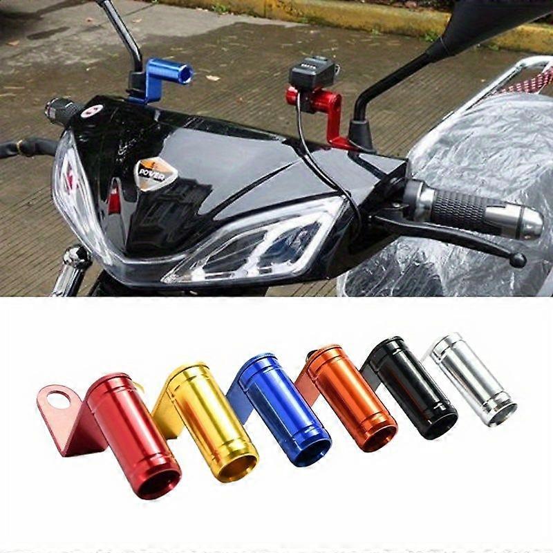Support D'Extension De Rétroviseur En Alliage D'Aluminium (couleur Dorée) Pour Motos, Scooters Et Véhicules Électriques, Avec Support Pour Téléphone Et Système De Navigation.