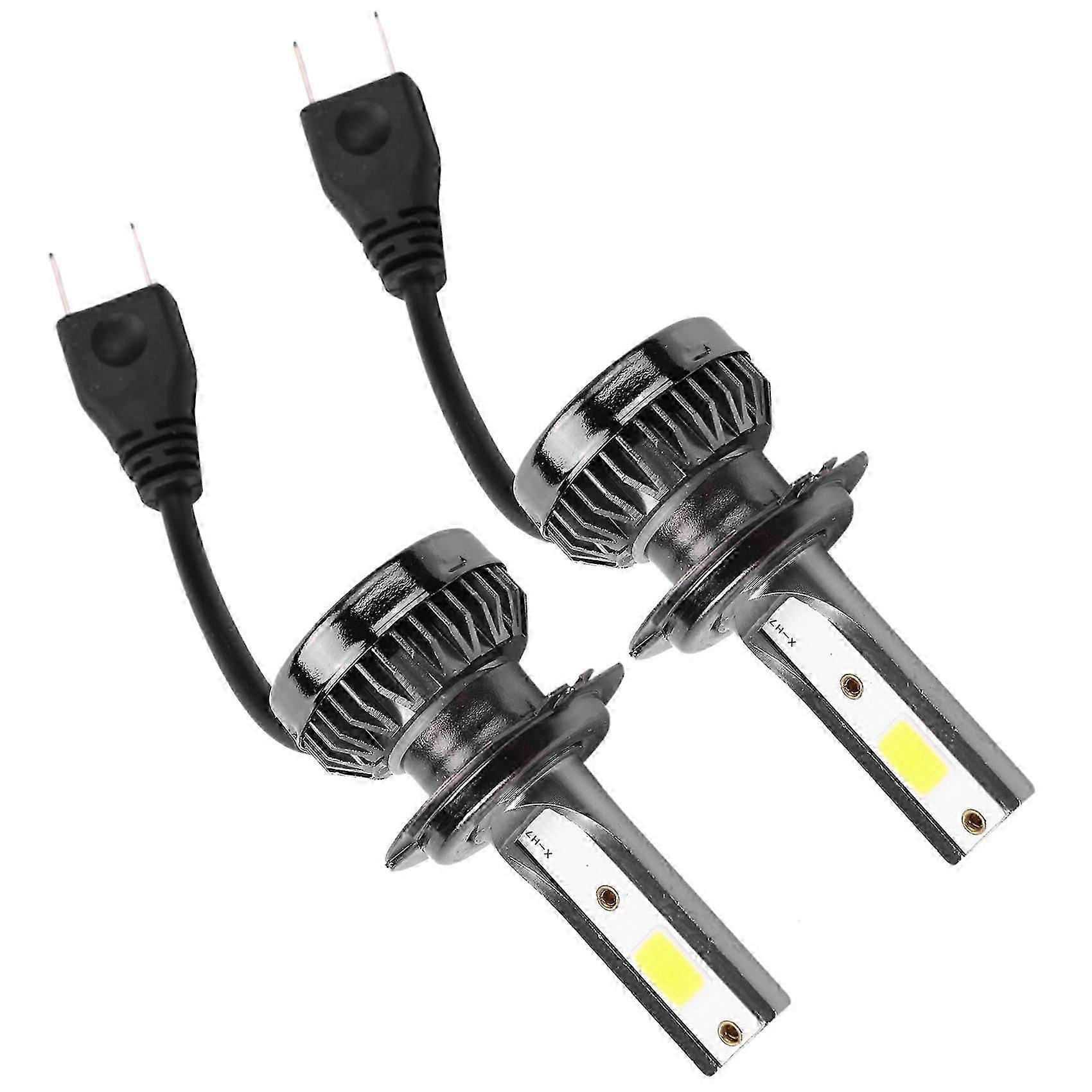 Kit De Conversion De 2 Mini Ampoules Led 1400 W Pour Phares Antibrouillard, Feux De Route/feux De Croisement/feux De Jour (drl), Blanc 6000 K, Installation Facile (h7), Haute Qualité.