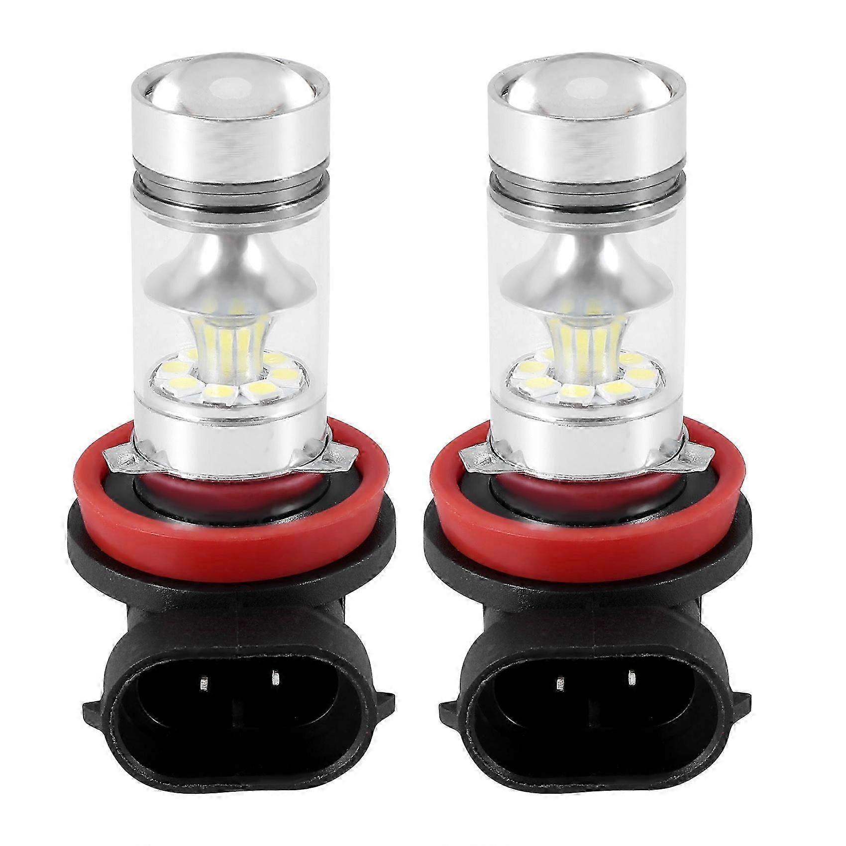 Ampoules Led H8 H11 H16 6000k Blanches 100w Haute Puissance Pour Feux De Brouillard Et Feux De Jour (drl) De Haute Qualité