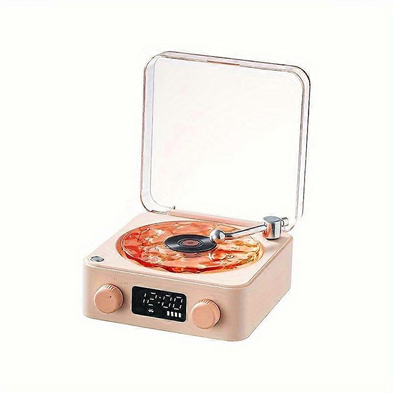 Platine Vinyle Rétro Avec Haut-parleur À Bruit Blanc, 4 Sons Naturels, Projection Rgb Et Éclairage D'Ambiance, Bluetooth Sans Fil, 4 Modes De Lecture, Cadeau Idéal Pour Les Fêtes