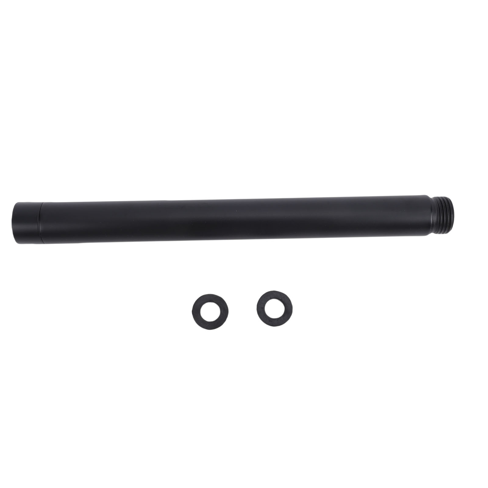 20 Cm Duschkopfverlängerung, Duscharm Aus Edelstahl, Schwarze Runde Duschrohrverlängerung