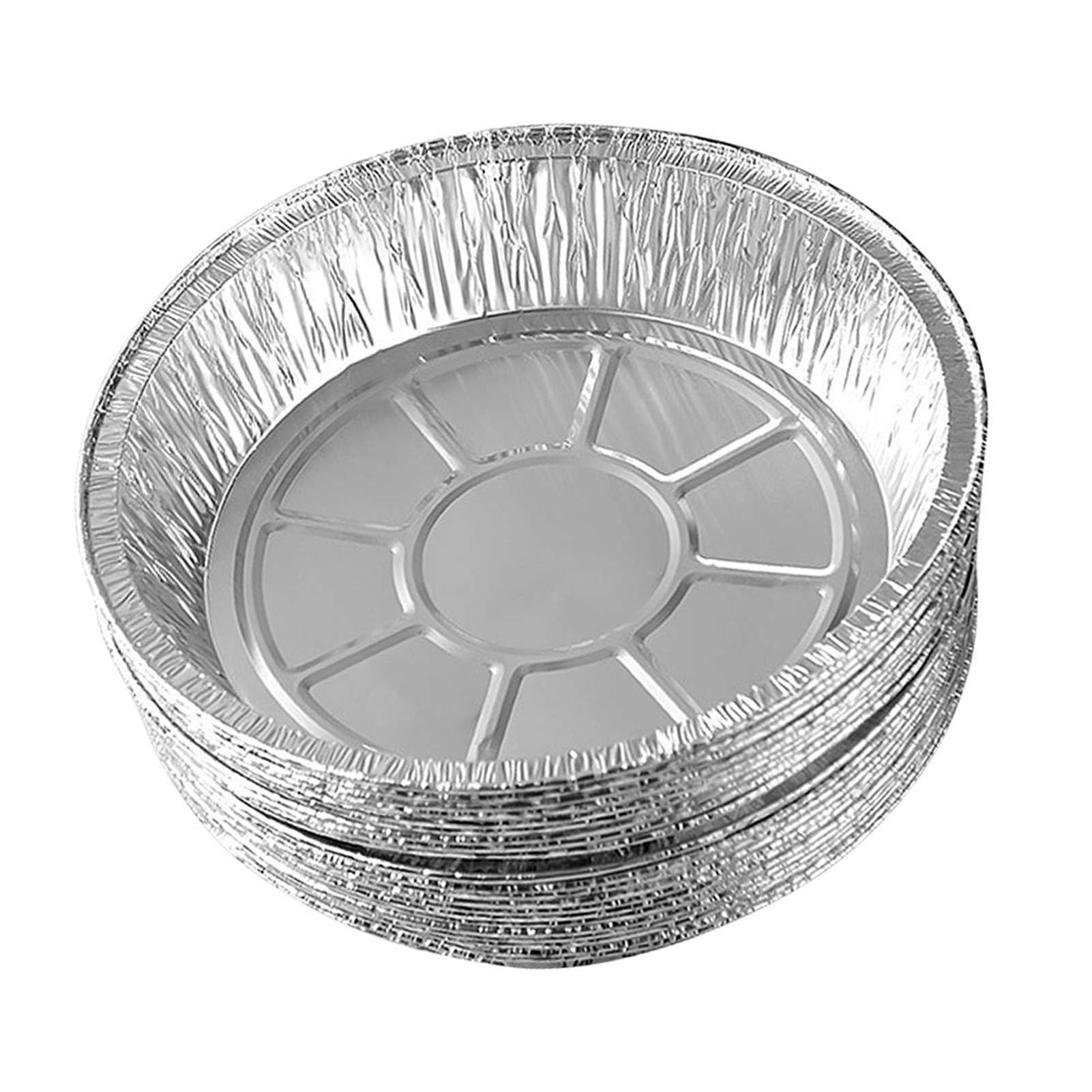 20 Runde Einweg-aluminiumteller Mit 20 Cm Durchmesser, Ideal Für Heißluftfritteusen, Backofen, Aufbewahrung Und Grillen.