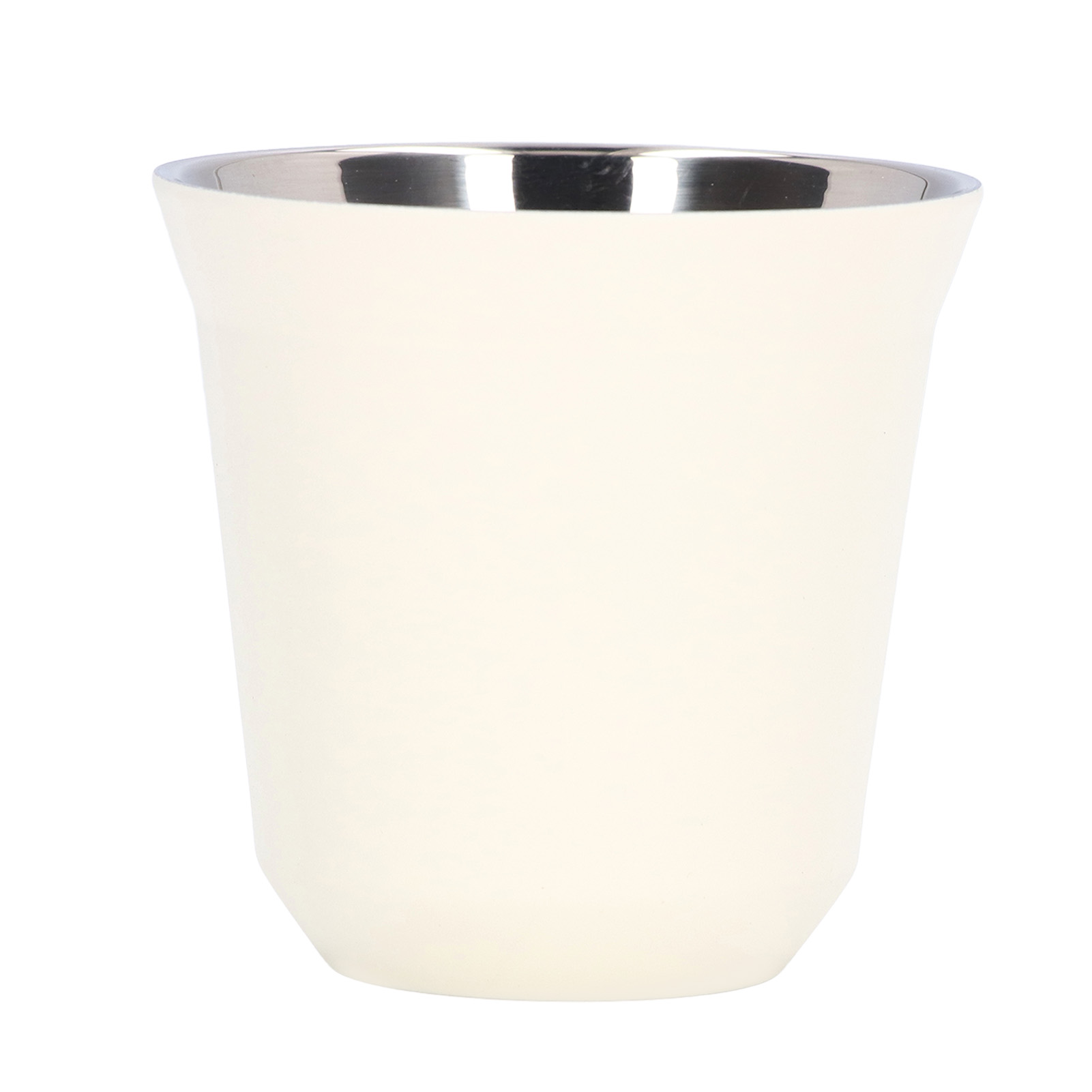 Kaffeebecher Aus Edelstahl 304, Weite Öffnung, Weiß, Doppelwandig, Gute Wärmeisolierung, 80 Ml Fassungsvermögen.