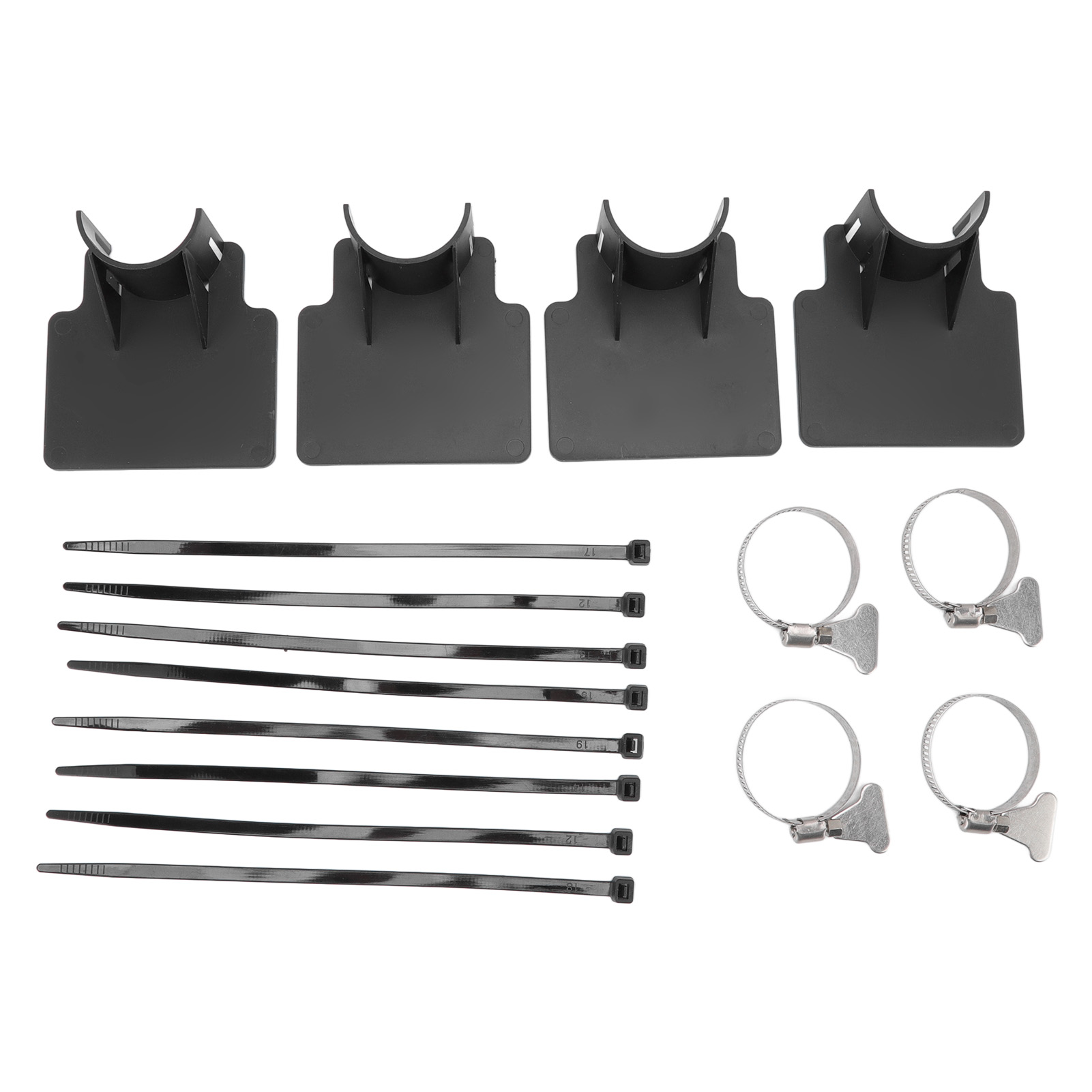 4 Sets Poolschlauchhalterungen, Edelstahl-schlauchschellen Zur Verhinderung Des Schlauchverrutschens, Schwarze Poolschlauchhalterungen