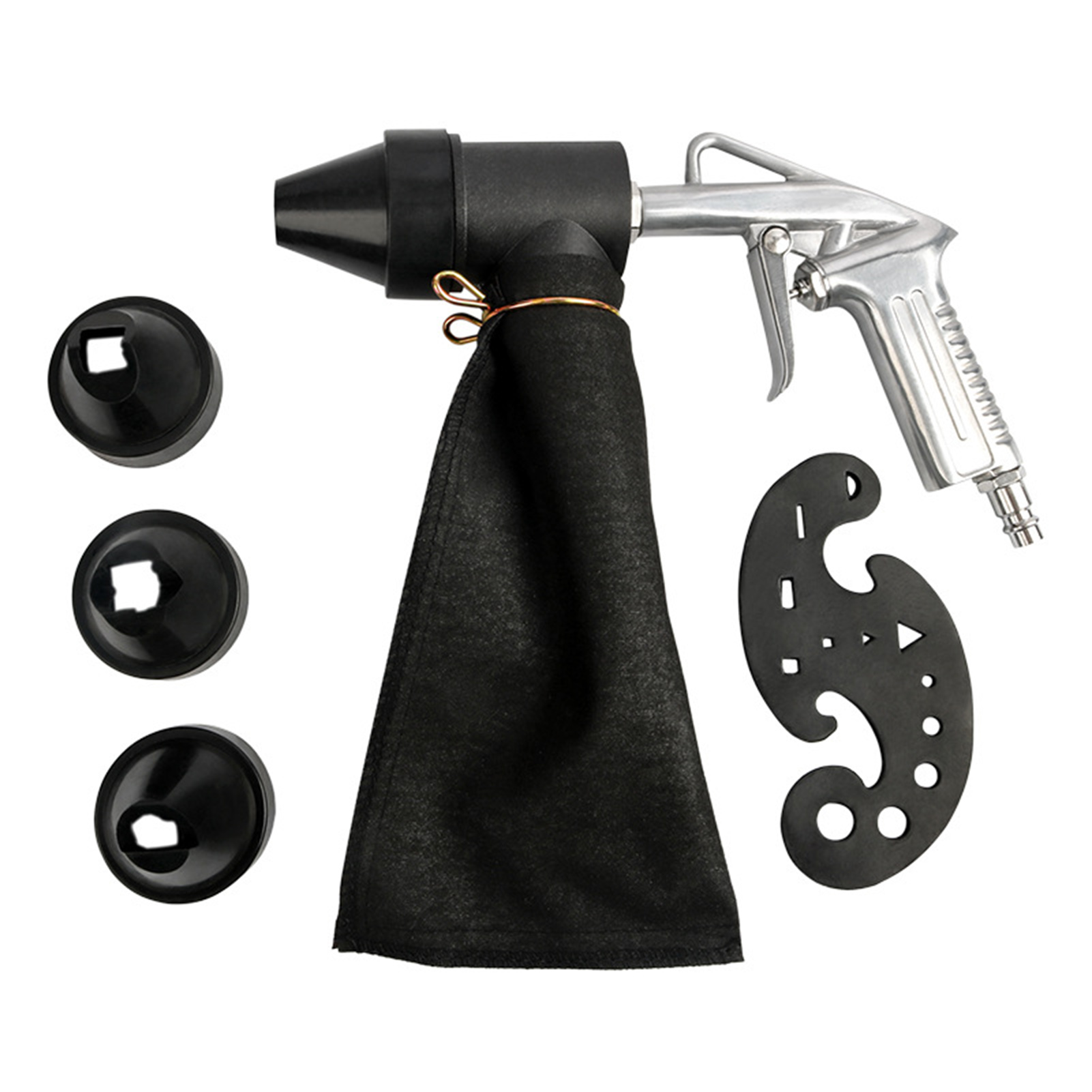 Set Mit 6 Pneumatischen Sandstrahlgeräten, Tragbares Sandstrahlgerät Mit 450-ml-sandstrahlbeutel, Sandstrahlgerät Zum Entrosten/sandstrahlen/polieren/restaurieren
