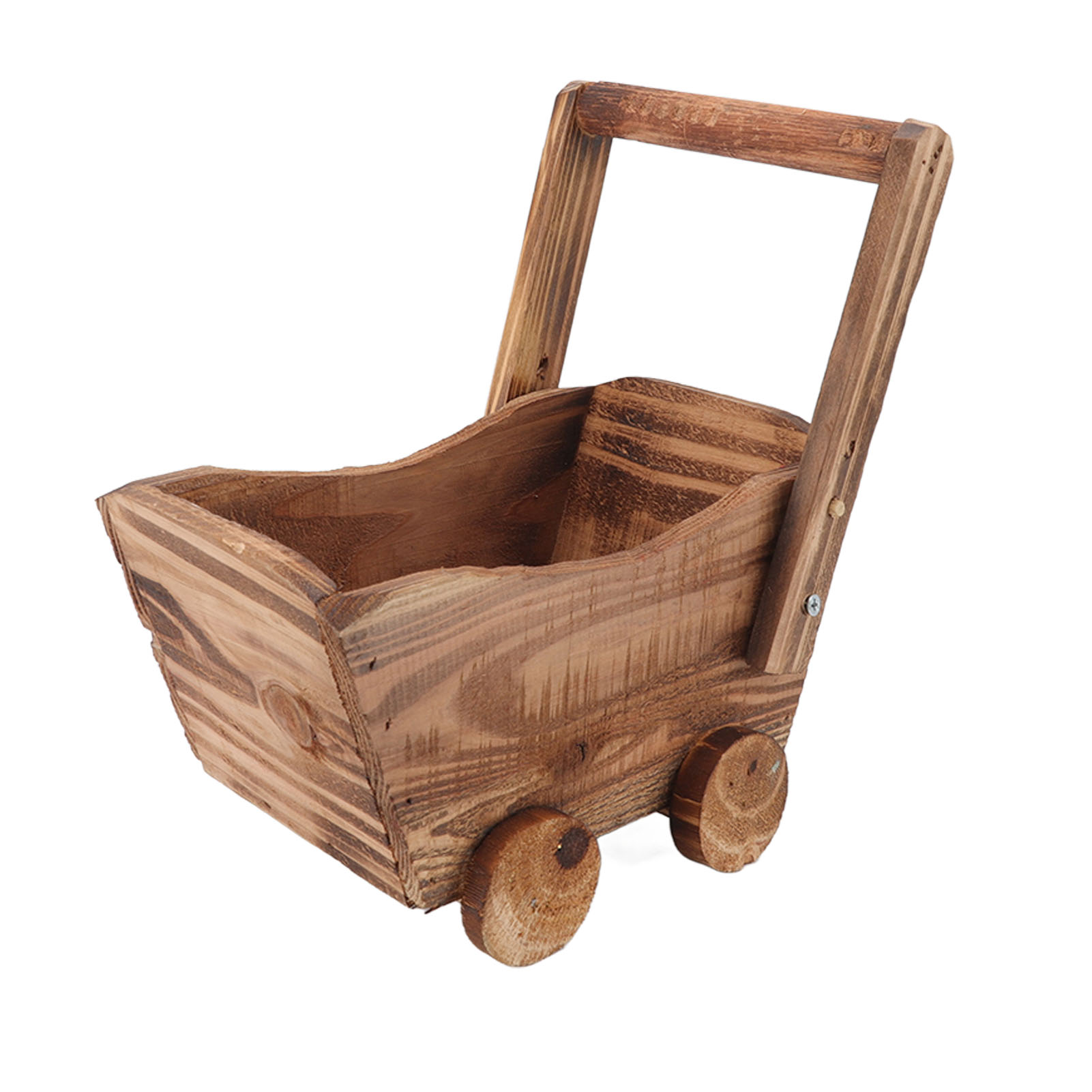 Robuster Und Langlebiger Pflanzenwagen Aus Holz Im Schubkarren-design, Multifunktionaler Ständer Für Zimmerpflanzen, Ideal Für Sukkulenten Und Blumen.