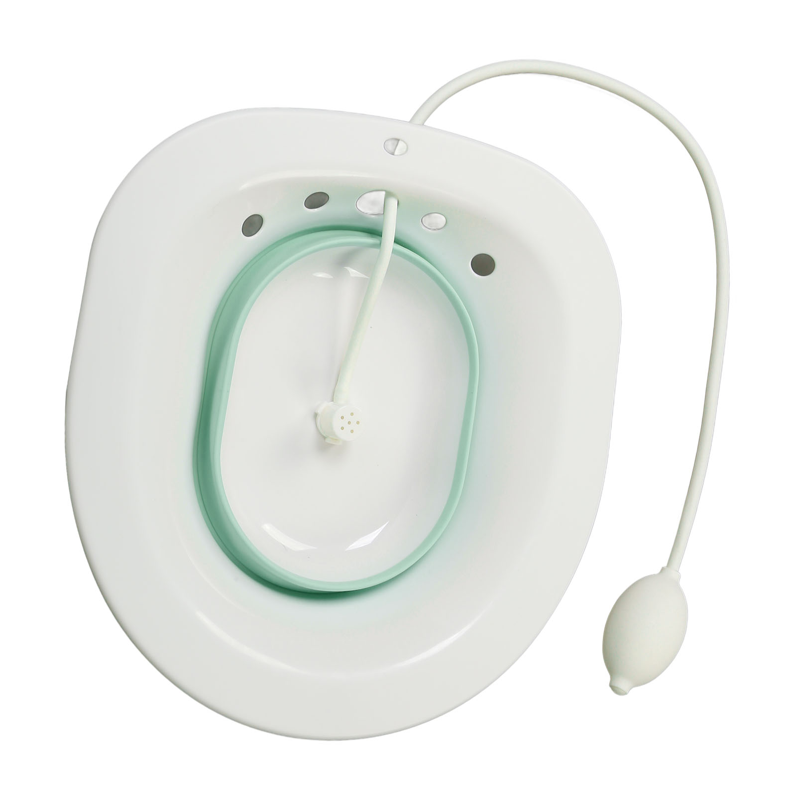 Faltbarer Und Multifunktionaler Toilettensitz Aus Polypropylen Und Silikon, Ideal Bei Hämorrhoiden, Für Die Wochenbettpflege Und Die Gesundheit Schwangerer Frauen. Grün.